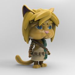 untitled.23.jpg Fichier OBJ Link Zelda Cat Figure - Tears Of The Kingdom・Plan pour impression 3D à télécharger