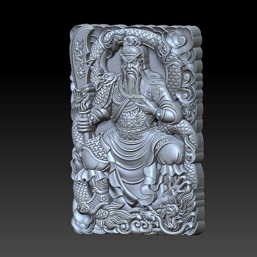 guangong_sitting2.jpg Download free STL file Guangong • 3D print template, stlfilesfree