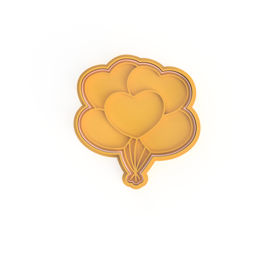CUTTER OF COOKIES VALENTINE'S DAY VALENTINE'S DAY VALENTINE'S DAY CUTTER HEART BALLOONS 3D model