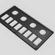 pannello-ELETTRICO-barca.png Boat Electrical Panel Faceplate – 235 × 120 mm (Switch and Socket Mounting Panel) – 3D Printable Marine Accessory
