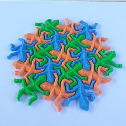 6eacb0f7a58d3bdb1ba77f451b52369b_preview_featured.jpg Fichier STL gratuit Lézards Escher・Plan imprimable en 3D à télécharger