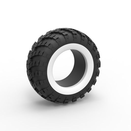 Military KRAZ Whitewall tire VID-201 (1:25 Scale)