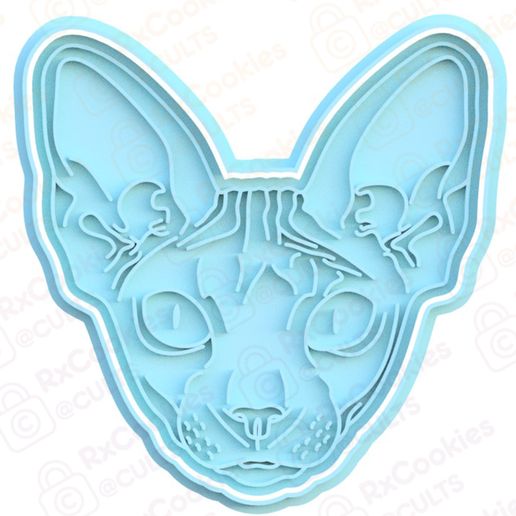 Sphinx cat cookie cutter - 3D model önizlemesi