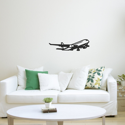 Untitled33.png STL file Big Airplane - Wall Art Decor・3D printable design to download