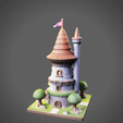 Screenshot-2024-12-10-014434.png Fantasy Tower 3D Model - Charming Stone Watchtower STL