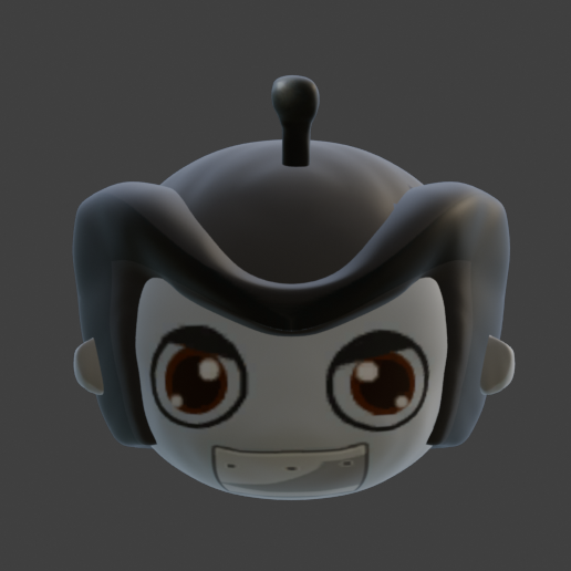 🤖 Black Robot Head Keychain Futuristic Android Design Sci-Fi