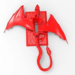 untitled.76.jpg Free STL file dragon light switch・3D printing model to download