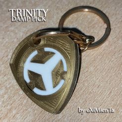 TRINITY by eXiMienTa DAMPpick15-12-2020.jpg Free STL file TRINITY DAMP pick by eXIMienTa® KEYRING TRINITY DAMP pick by eXIMienTa® NESTING TINE HOLDER - NESTING TINE・3D printing design to download