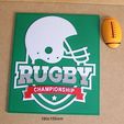 trofeo-rugby-campeones-estadio-casco-balon-coleccion.jpg Trophy, Rugby, ball, goal, goalie, stadium, players, tournament, mele, helmet, sign, signboard, 3d printing