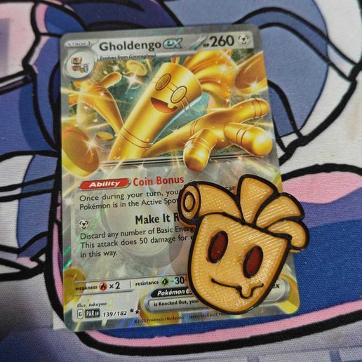 Gholdengo Ability Used Pokemon TCG Marker 3MF File for 3D printingCults