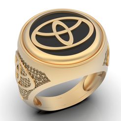 1.7128.jpg Archivo STL Toyota anillo de plata joyas de oro imprimible modelo 3D・Objeto imprimible en 3D para descargar