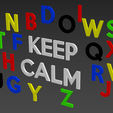lettres.PNG 3D font "Keep Calm" | Police 3D