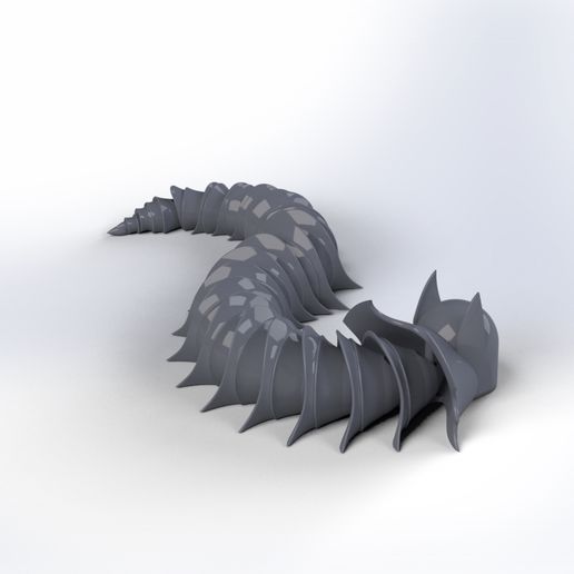 🪱 articulated batman - flexi worm - dragon・ STL File for 3D printing・Cults