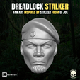DREADLOCK STALKER FAN ART INSPIRED BY STALKER FROM Gi JOE Testa di Dreadlock Stalker per figure d'azione
