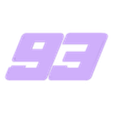 Logo 93_4.stl Marc Marquez 93 logo