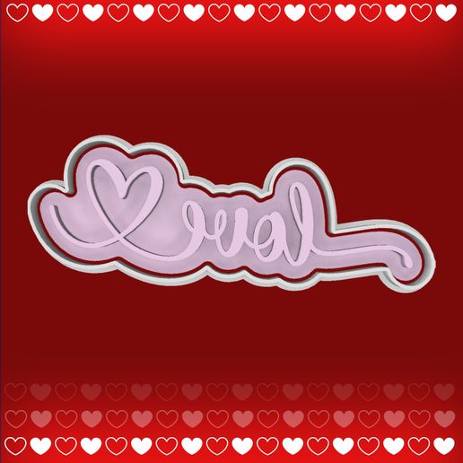 Love cutter and bookmark - Valentine's Day 3D model