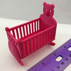 50f0366ac2894fdabbff245f365a0032_display_large.JPG Fichier STL gratuit Maison de poupée Berceau à bascule/Crèche・Modèle imprimable en 3D à télécharger