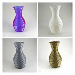 x4impresas.jpg STL-Datei Dünen Vase Kollektion・3D-Druckvorlage zum Herunterladen, Tipitou