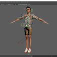 Capture5.png Cartoon Man Dancing stylized human Low-poly 3D model