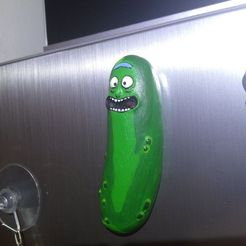 85acc06ace1ba5085736fabfc6e3fd75_display_large.jpg Fichier STL gratuit Facile à imprimer Pickle Rick Rick FRIDGE MAGNET FRIDGE・Design pour imprimante 3D à télécharger