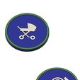 Jeton Caddie Handicap v4 23.25mm v314.jpg Handicap logo shopping cart tokens