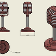 LAMPMIKE4.png LAMP, LAMP IN THE FORM OF VINTAGE MICROPHONE 110/220V TWO VERSIONS OF SWITCHES