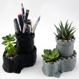 2db25279a8b98b8b8a6b89c4a32e4444_display_large.jpg Multipurpose Castle Planter - Tower Planter And Pen Holder