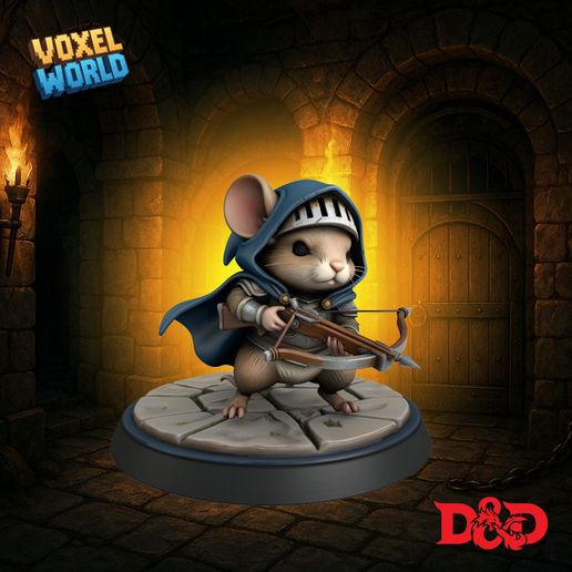 Mouse Ranger - 3D Printable Miniature | DnD & Tabletop RPGs