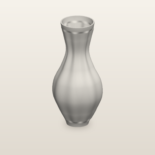 Elegant Amphora Vase - Lobed Flower Vase (180 mm)