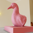 duck-bust-low-poly-3.png Duck bust statue low poly geometrical STL 3d print file