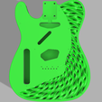 green.png Custom Fender Telecaster Spiral Gyroid Design Pattern Left Handed