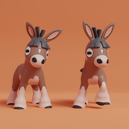 🐉 Pokemon - Mudbray and Mudsdale with 2 poses・ STL File for ・Cults
