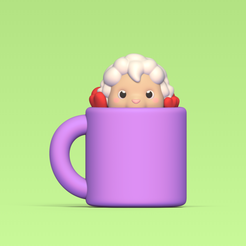 Cod24-Sheep-on-Cup-1.png Fichier 3D Mouton sur une tasse・Design pour imprimante 3D à télécharger