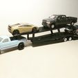 IMG_20230702_124419.jpg 1/64 比例 Greenlight Matchbox Hotwheels AUTOTTRANSPORT GOOSENECK 拖车，可装 4 辆压铸车