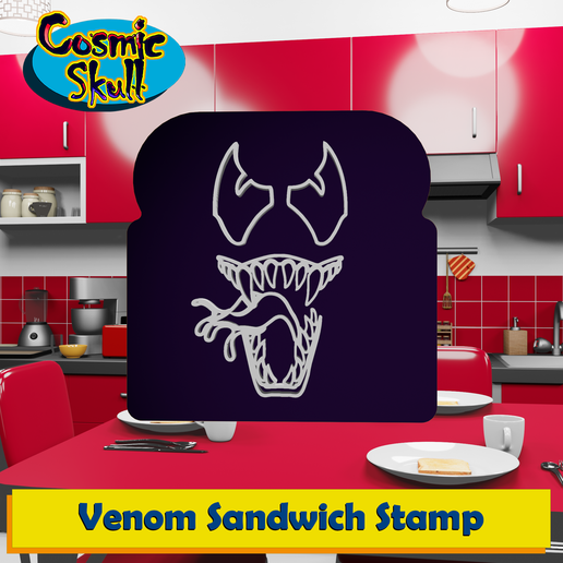 Venom (Spider-Man The Animated Series) Sandwich Stamp 3D model
