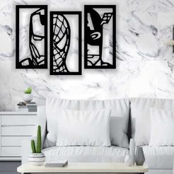 avenger-wall.jpg STL file WALL ART - AVENGERS・3D printable design to download