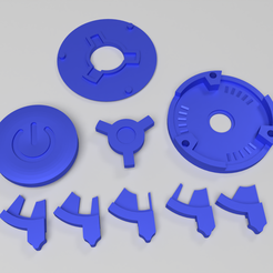 power-lock-part.png Free STL file combination lock button for game console or pc・3D print design to download