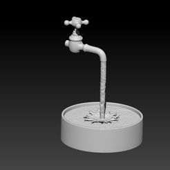 Water-Tap.png Free OBJ file Floating Water Tap Print In Place・Design to download and 3D print, BeerOclock