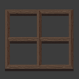 WoodenFrame-005.png Fensterrahmen aus Holz (28mm Maßstab)