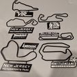 S\N New Jersey Motorsport Park (Lightning) Track Map with Nameplate Wall Art