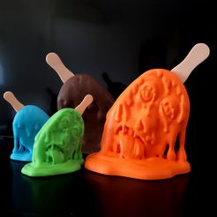 20190602_122319.jpg STL file Melting Ice Cream Bar・3D printable model to download
