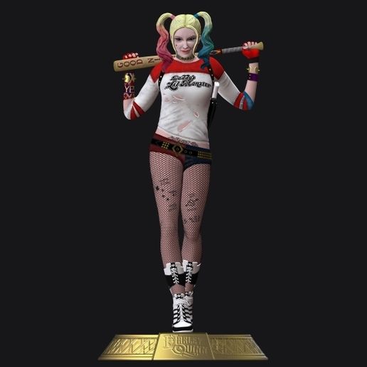 Harley Quinn Suicide Squad Model Printing Miniature Assembly File STL-OBJ for 3D Printing two size 1: 4 for FDM-FFF 1: 10 for DLP-SLA-SLS