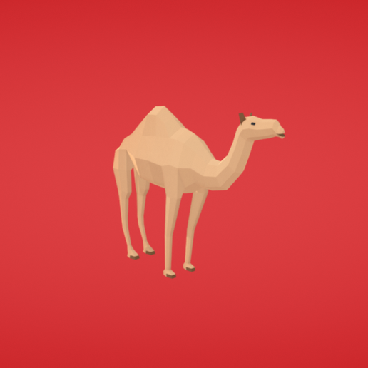 Camel 3D model preview
