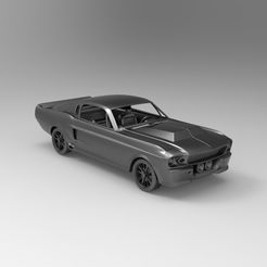 untitled.566.jpg Fichier STL STL FORD MUSTANG SHELBY GT500 ELEANOR 1968 AVEC INTÉRIEUR・Plan pour impression 3D à télécharger