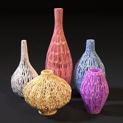 60000.jpg Fichier 3D Ensemble de vases décoratifs・Design imprimable en 3D à télécharger