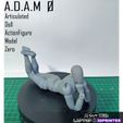 A.D.A.M Articulated Dall ActionFigure Model LAPTOP & 3DPRINTER A.D.A.M 0 (Articulated Doll Actionfigure Model 0) - Resin 3D Printed