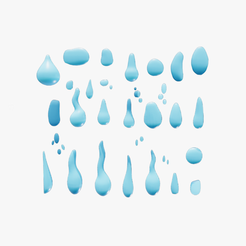Drop__Tumbnail.png Fichier 3D Pack de gouttes d'eau - 30 en 1・Objet pour imprimante 3D à télécharger