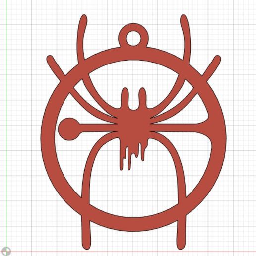 Miles Morales Spider Into the Spider-Verse Keychain 3D model