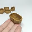 IMG_20240503_123401.jpg 1/12 Scale Wicker Basket Set STL (Set of 5 Miniature Basket) for Dollhouses and Miniature Projects  (commercial license)