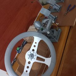 WhatsApp-Image-2022-11-19-at-19.36.47.jpeg STL file steering wheel + adapter・3D printable model to download